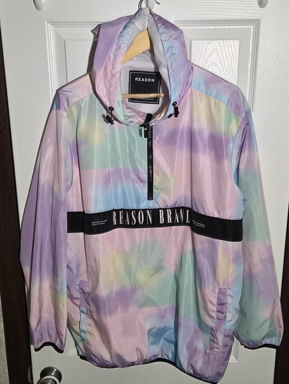 REASON Brand Pastel Tie-Dye Womans Windbreaker Jacket